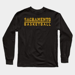 Awesome Basketball Sacramento Proud Name Vintage Beautiful Team Long Sleeve T-Shirt